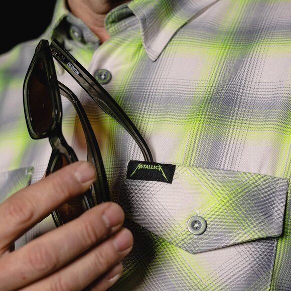 DIXXON Flannel x METALLICA..AND JUSTICE FOR ALL Collab Flannel Shirt - Men's L - Picture 6 of 13